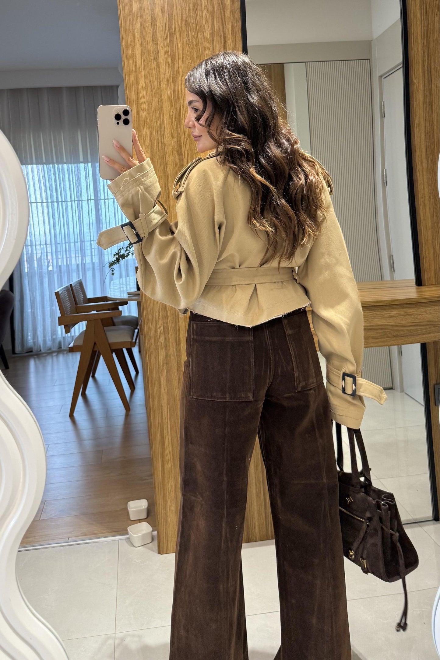 Bravello Bej Kemerli Trenç