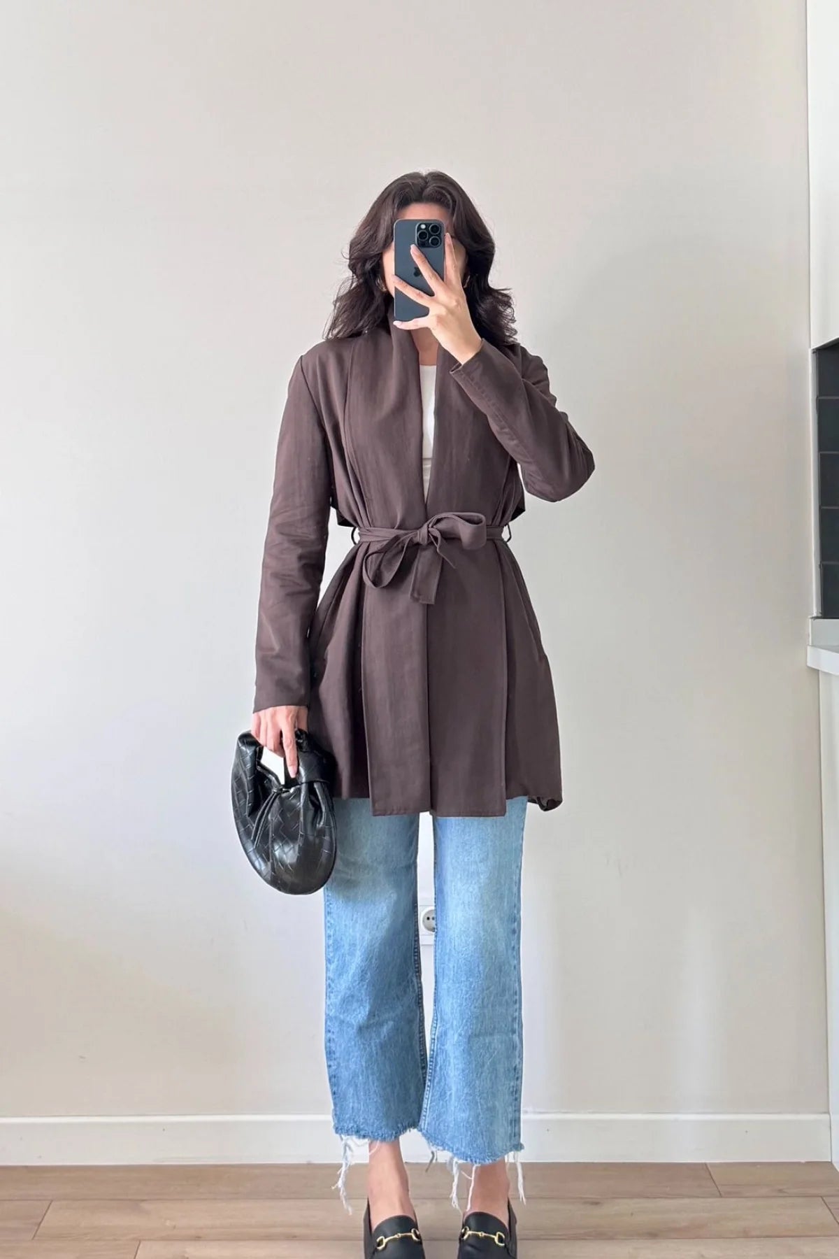 Uzun Kollu Kuşaklı Trenç