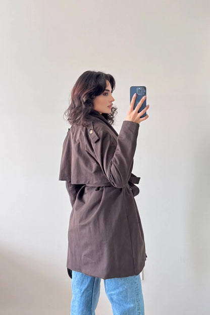 Uzun Kollu Kuşaklı Trenç