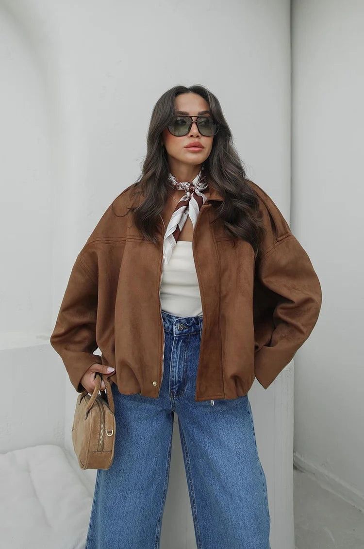 Süet Bomber Ceket
