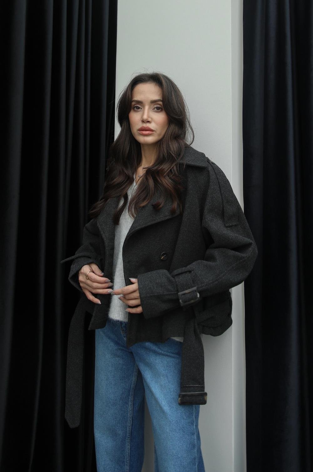 ANTRASIT ALTI KEMERLI KISA KAŞE KABAN