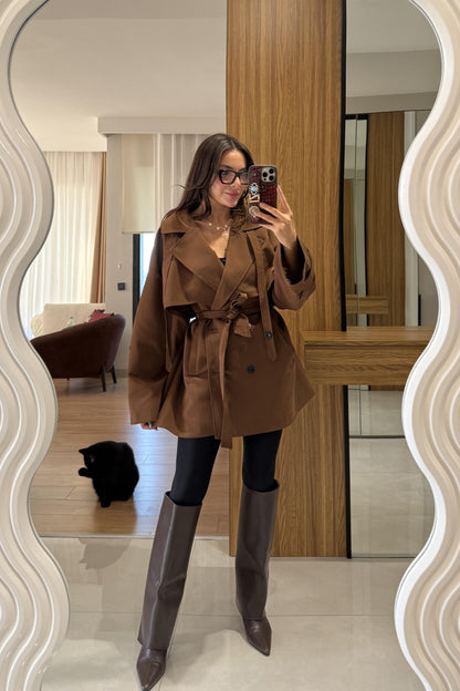 Arnous Acı Kahve Kuşaklı Trenç