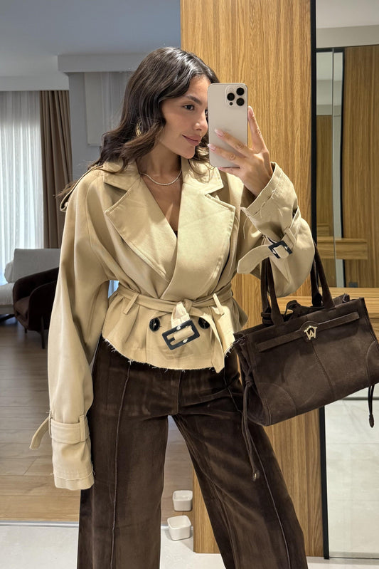 Bravello Bej Kemerli Trenç