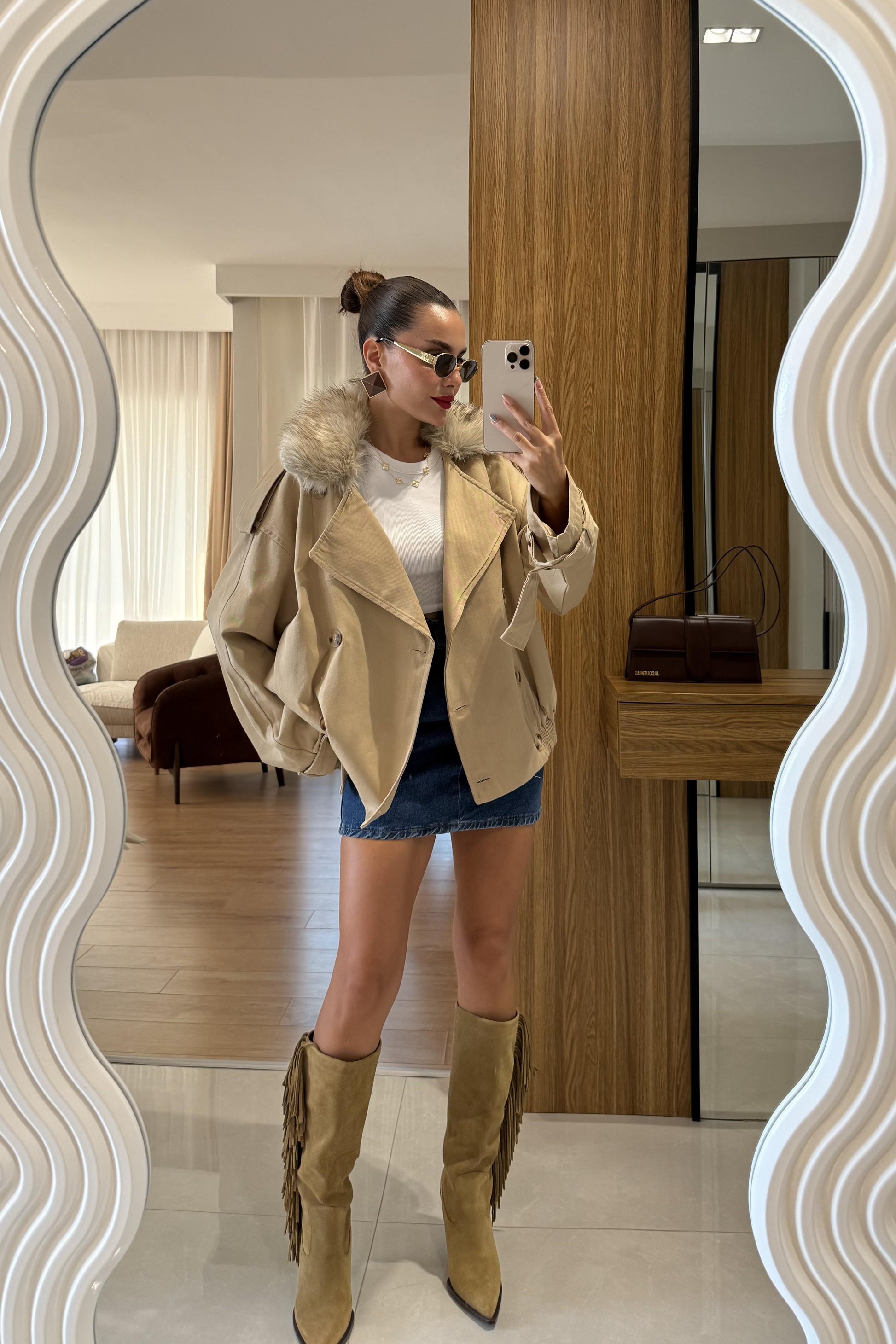 Cabral Vizon Çıkarılabilir Kürklü Trenç