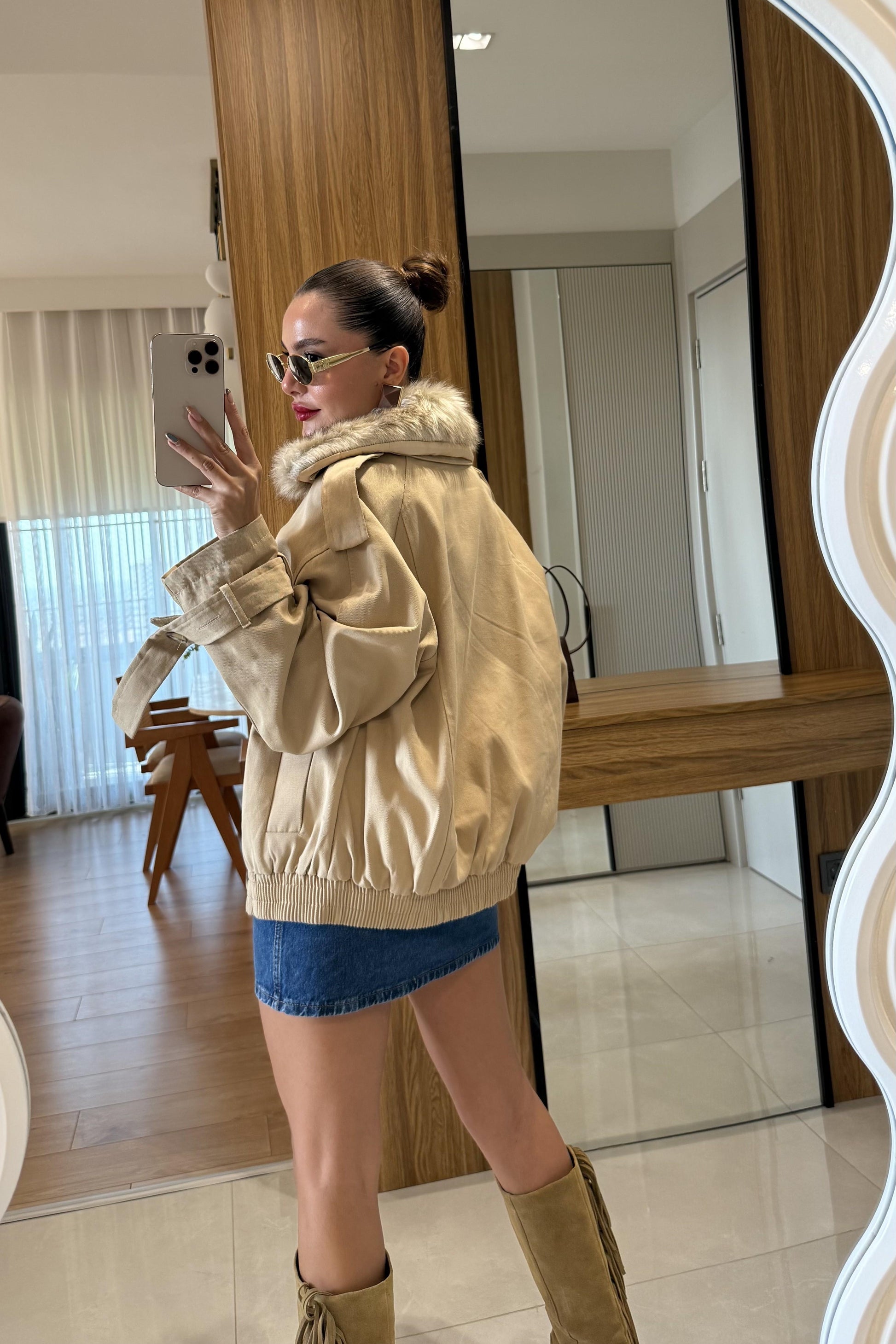 Cabral Vizon Çıkarılabilir Kürklü Trenç