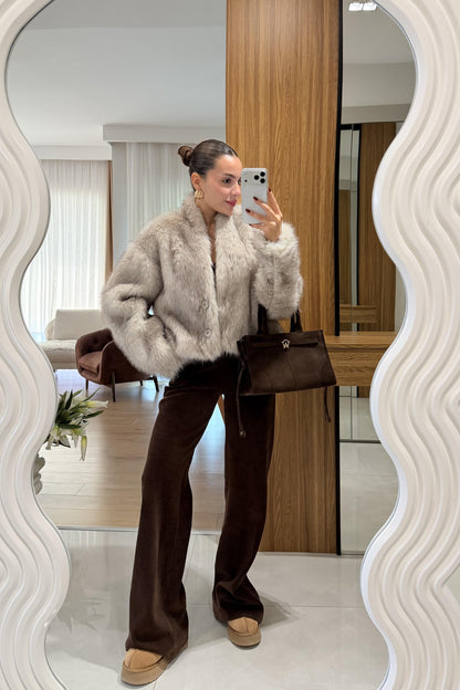 Cristal Bej Premium Kürk