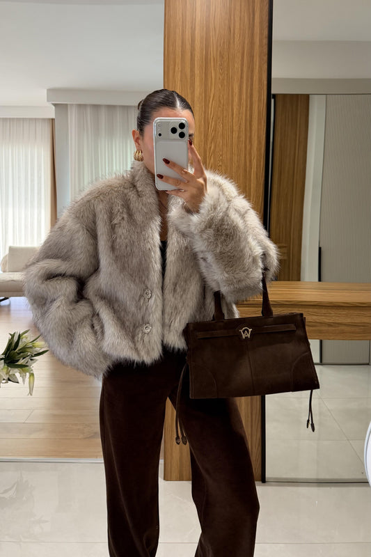 Cristal Bej Premium Kürk