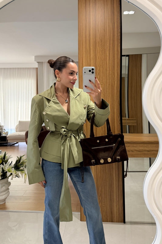 Dolce Haki Vatkalı Trenç