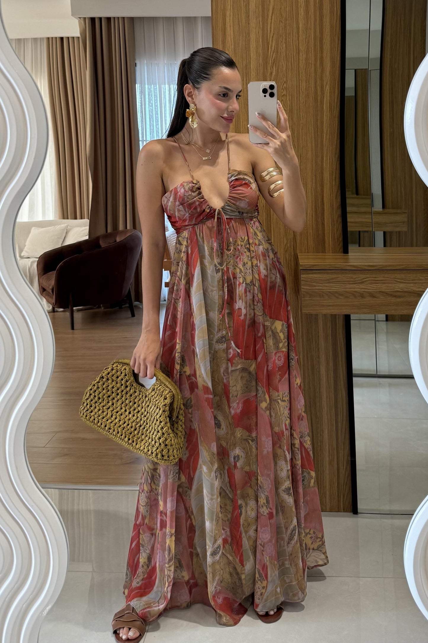 Kenzie Etnik Desen İpli Elbise