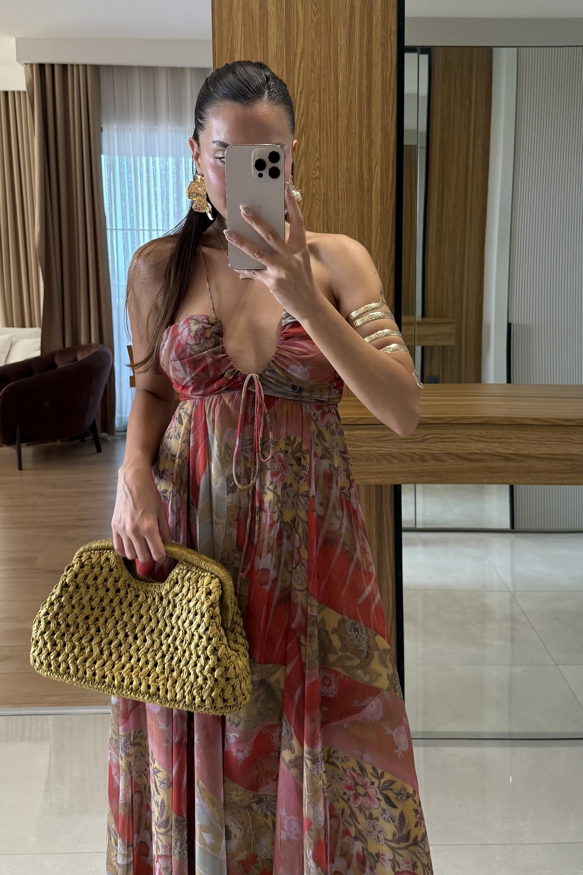 Kenzie Etnik Desen İpli Elbise