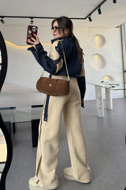 Linea Krem Kot Karışımlı Tasarım Takım