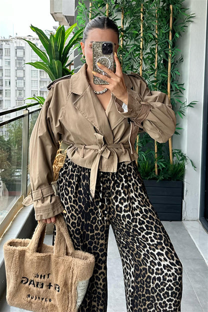 Loose mini karamel trençkot