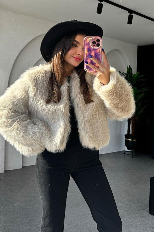 Lysander Crop Krem Kürk