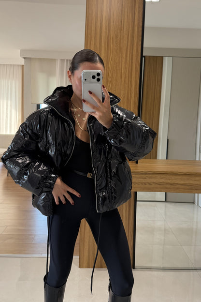 Proud Siyah Şişme Mont